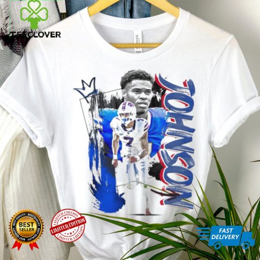 Taron Johnson number 7 Buffalo Bills football player pose poster shirt