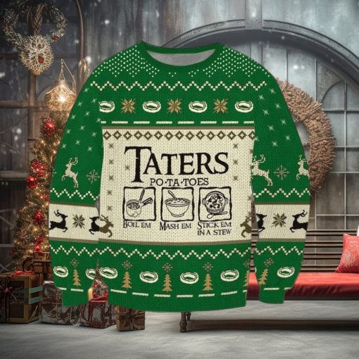 Taters Potatoes 3D Ugly Christmas Sweater For Men And Women