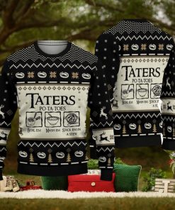 Taters Potatoes Boil Em Mash Em Stick Em In A Stew Ugly Knitted Christmas 3D Sweater Xmas Party Gift