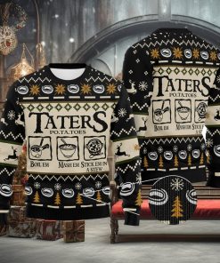 Taters Potatoes LOTR Black Knitted Xmas Gifts Gift Ugly Christmas Sweater For Men And Women
