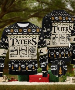 Taters Potatoes LOTR Black Knitted Xmas Gifts Gift Ugly Christmas Sweater For Men And Women