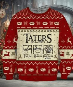 Taters Potatoes LOTR Red Ugly Christmas Sweater