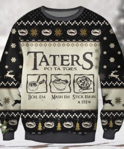 Taters Potatoes The Lord of The Rings Ugly Christmas Sweater 3D Shirt