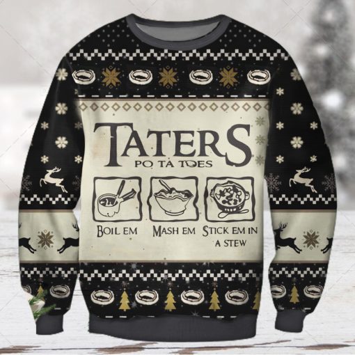 Taters Potatoes The Lord of The Rings Ugly Christmas Sweater 3D Shirt