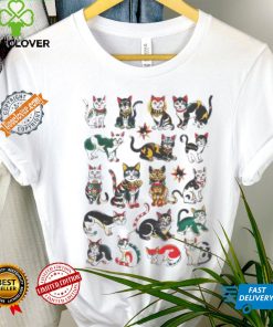 Tattoo cat traditional flash tattoo kitty art cute cat lover shirt