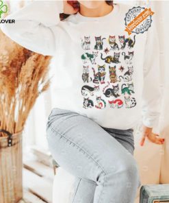 Tattoo cat traditional flash tattoo kitty art cute cat lover shirt