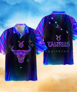 Taurus Zodiac Ultra Holo Star Summer Vibe Hawaii Shirt