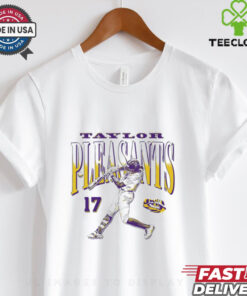 Taylor Pleasants LSU Tigers number 17 action pose shirt