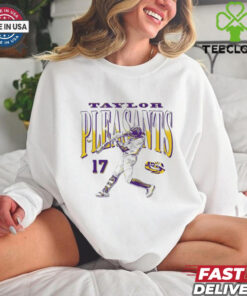 Taylor Pleasants LSU Tigers number 17 action pose hoodie, sweater, longsleeve, shirt v-neck, t-shirt