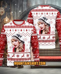 Taylor Swift 3D Ugly Sweater Red White