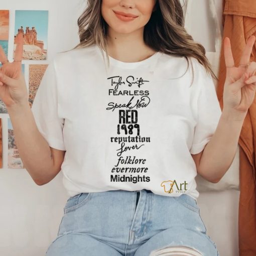 Taylor Swift Album List SHIRT