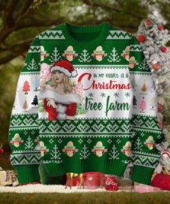 Taylor Swift Christmas In My Heart Is A Tree Farm Green Color Christmas Sweater Chirstmas Gifts 2024 Xmas For Family And Friends Ugly Sweater