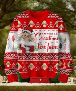 Taylor Swift Christmas In My Heart Is A Tree Farm Red Design Ugly Sweater