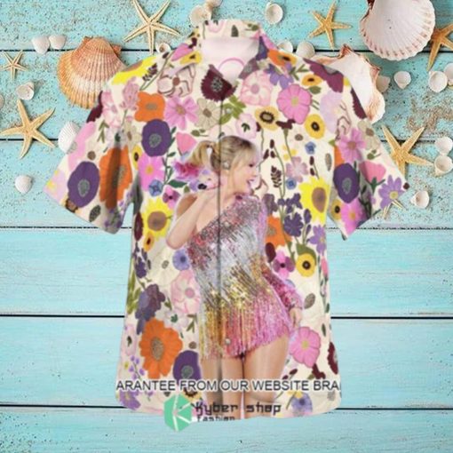 Taylor Swift Flowers Tropical Summer Beach Hawaiian Shirt