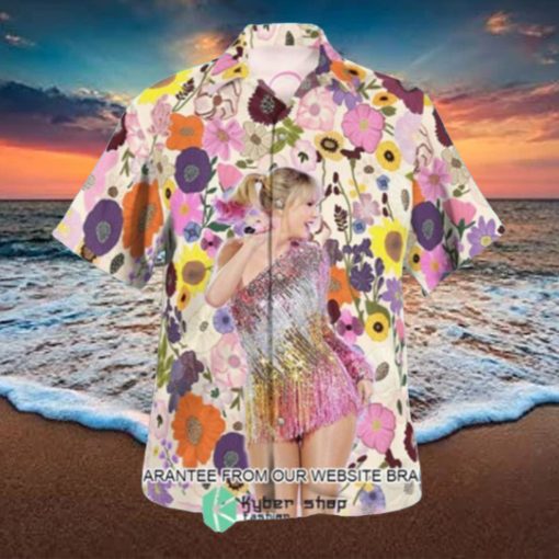 Taylor Swift Flowers Tropical Summer Beach Hawaiian Shirt