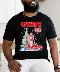 Taylor and Travis Kelce Snoopy Kansas City Chiefs Christmas tree hoodie, sweater, longsleeve, shirt v-neck, t-shirt