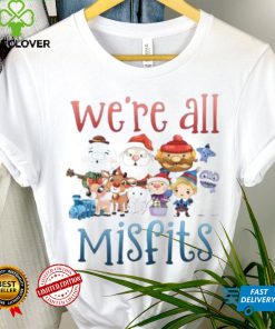 We Are All Misfits Cute Chibi Christmas Characters Shirt