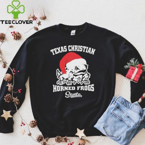 Tcu Horned Frogs Football Santa Hat Christmas Shirt