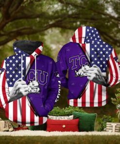 Tcu Horned Frogs NCAA US Flag 3D Printed Hoodie