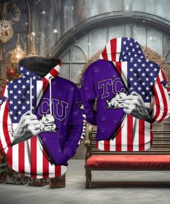 Tcu Horned Frogs NCAA US Flag 3D Printed Hoodie