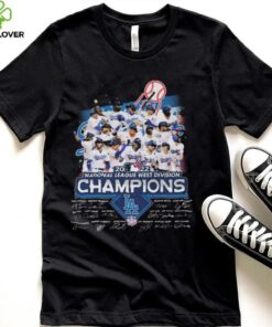 Team Baseball Los Angeles Dodgers 2022 National League West Division Champions Signatures shirt 2 Team Baseball Los Angeles Dodgers 2022 National League West Division Champions Signatures shirt