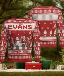 Team Evans Lifetime Member Ugly Christmas Sweater