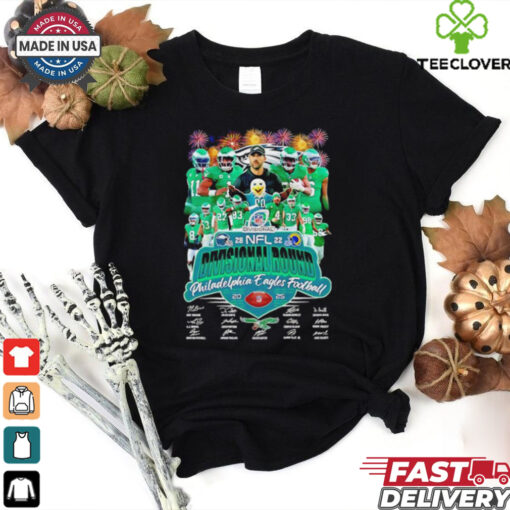 Team Philadelphia Eagles vs Los Angeles Rams 2025 Divisional Round Signatures shirt