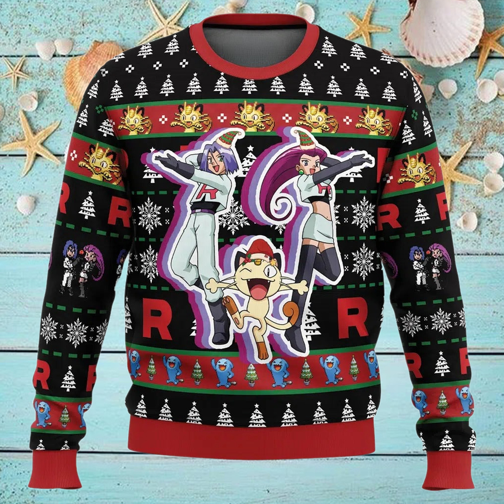 Team Rocket Pokemon Ugly Christmas Sweater Team Rocket Pokemon Ugly Christmas Sweater