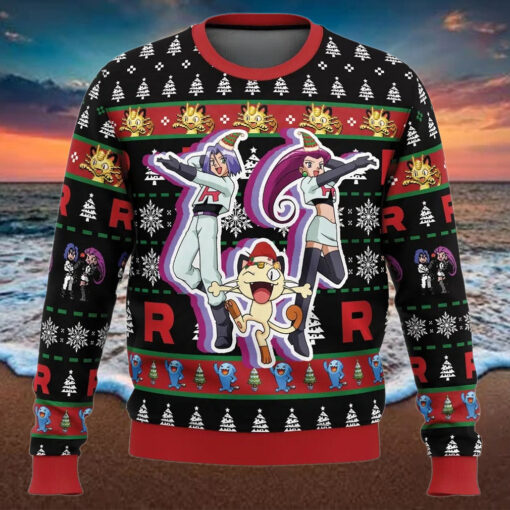 Team Rocket Pokemon Ugly Christmas Sweater