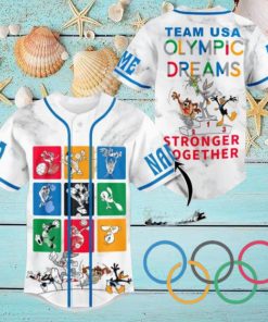 Team USA Looney Tunes Olympic Dreams Stronger Together Custom Baseball Jersey