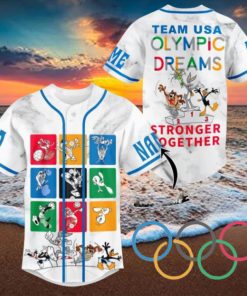 Team USA Looney Tunes Olympic Dreams Stronger Together Custom Baseball Jersey