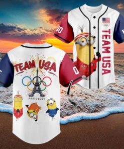 Team USA Minions Olympic Paris 2024 Custom Baseball Jersey