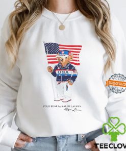 Team USA Polo Ralph Lauren Preschool 2024 Summer Olympics Villagewear Teddy Bear T Shirt