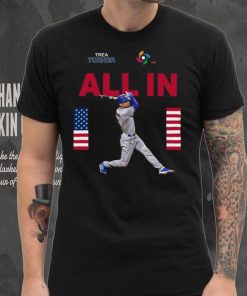 Team Usa Trea Turner All In World Baseball Classic 2023 T shirt
