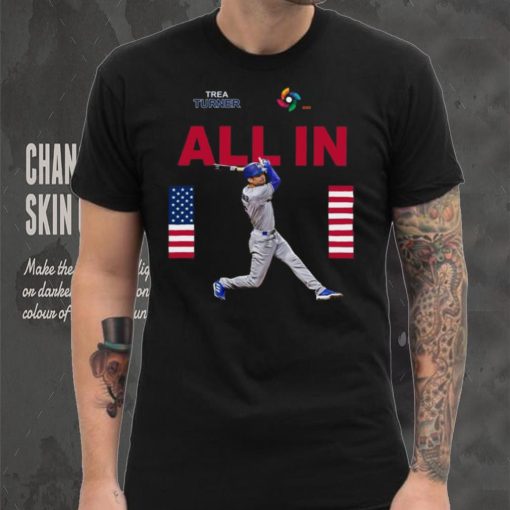 Team Usa Trea Turner All In World Baseball Classic 2023 T shirt