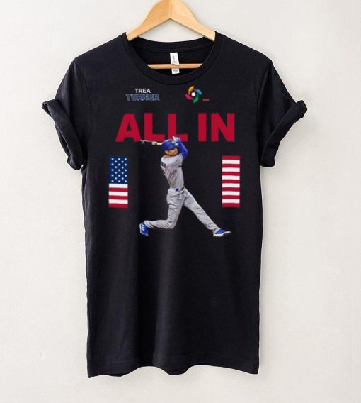 Team Usa Trea Turner All In World Baseball Classic 2023 T shirt