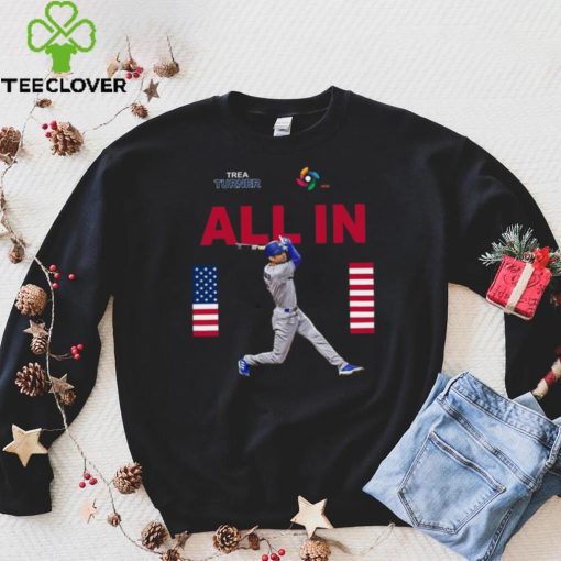 Team Usa Trea Turner All In World Baseball Classic 2023 T shirt