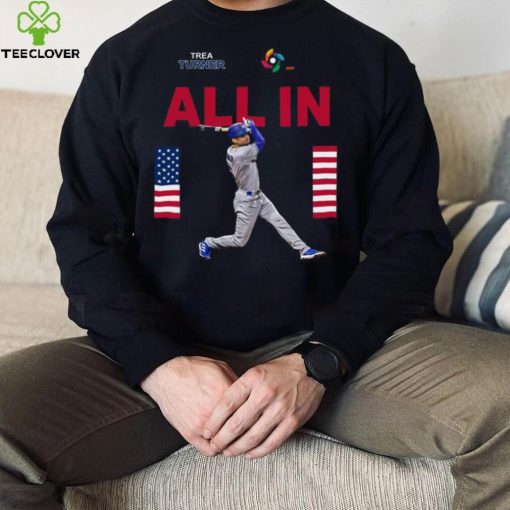 Team Usa Trea Turner All In World Baseball Classic 2023 T shirt