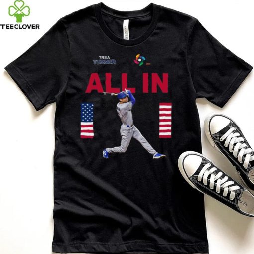 Team Usa Trea Turner All In World Baseball Classic 2023 T shirt