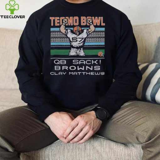 Tecmo Bowl Clay Matthews  Retro Cleveland T Shirt