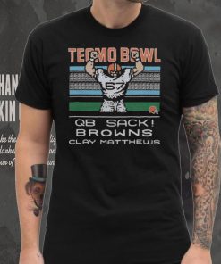 Tecmo Bowl Clay Matthews Retro Cleveland T Shirt