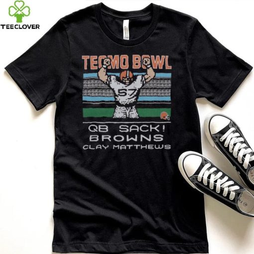 Tecmo Bowl Clay Matthews  Retro Cleveland T Shirt