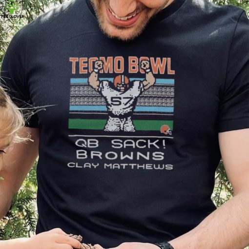 Tecmo Bowl Clay Matthews  Retro Cleveland T Shirt