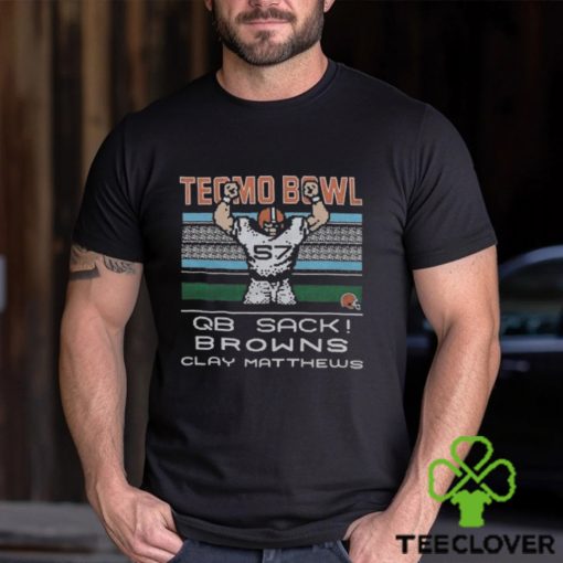 Tecmo Bowl QB Sack Cleveland Browns Clay Matthews Shirt