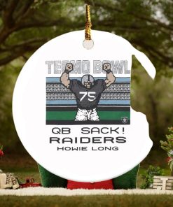 Tecmo Bowl QB sack Raiders Howie Long ornament