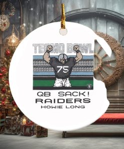 Tecmo Bowl QB sack Raiders Howie Long ornament