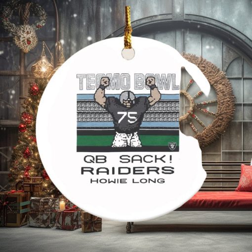 Tecmo Bowl QB sack Raiders Howie Long ornament