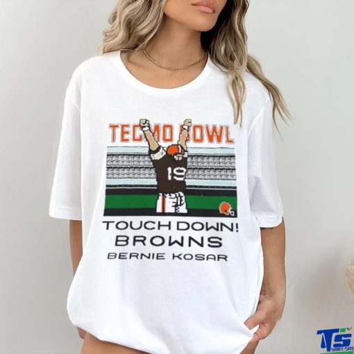 Tecmo Bowl Touchdown Cleveland Browns Bernie Kosar pixel hoodie, sweater, longsleeve, shirt v-neck, t-shirt