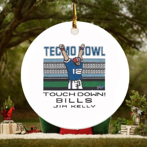 Tecmo Bowl touchdown Bills Jim Kelly ornament