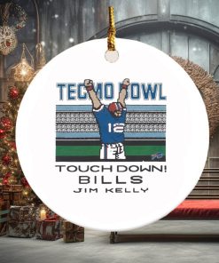 Tecmo Bowl touchdown Bills Jim Kelly ornament